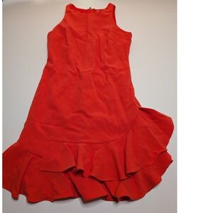 Chelsea28 Red Ruffle High Low Sleeveless Cocktail Dress Gold Zip HL339182MI 6